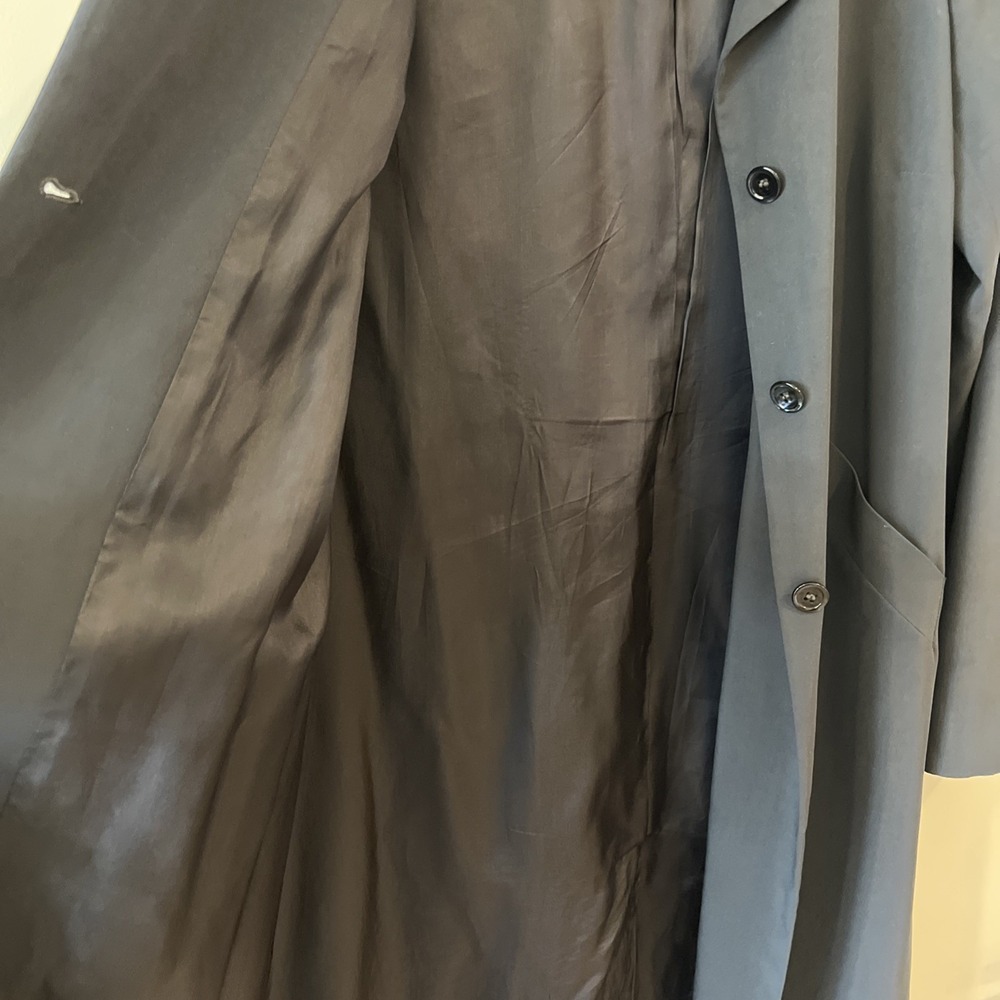 AGNES B Charcoal‎ Wide Collar Coat Size 6-8  Lined Pockets Quiet Luxury France - Picture 7 of 9